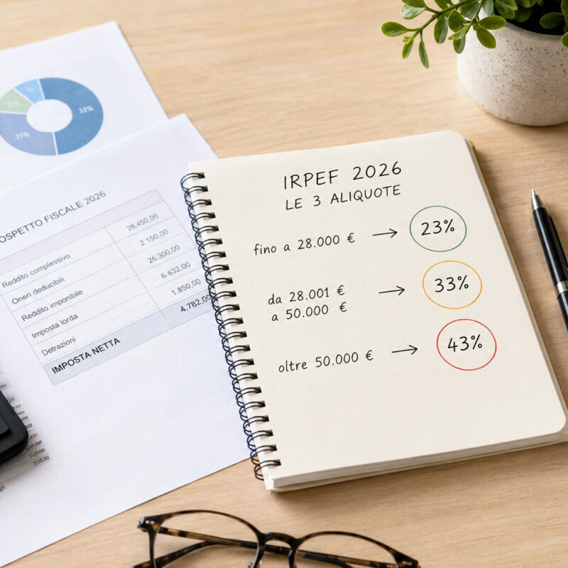Quali sono gli scaglioni irpef 2026
